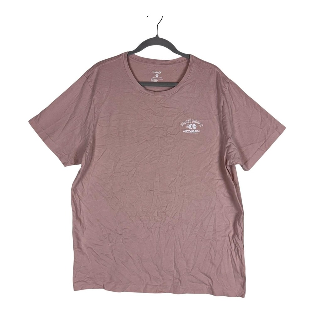 Hurley Shirt Mens XL Pink Supply Golf Grip It And Rip It Graphic Tee Taglessโ